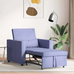 vidaXL Μονός καναπές-κρεβάτι Μπλε τζιν 90 x 165 x 87 εκ. ύφασμα
