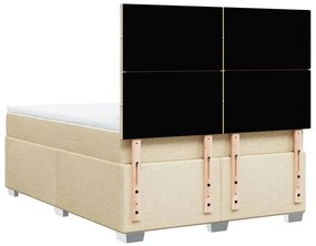 Κρεβάτι Boxspring με Στρώμα Κρεμ 160x200 εκ. Υφασμάτινο 3290544