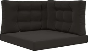 vidaXL Μαξιλάρι Καναπέ Εξωτερικού Χώρου 3 pcs Μαύρο Πολυεστέρας