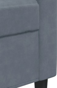 vidaXL Πολυθρόνα Σκούρο Γκρι 60 εκ. Βελούδινη