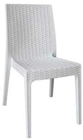 Καρέκλα DAFNE Πλαστική Άσπρη (Rattan Look) 46x55x85cm