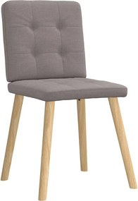 vidaXL Καρέκλες Τραπεζαρίας 4 τεμ. Taupe Υφασμάτινες