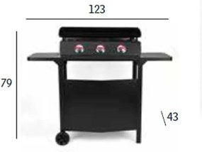 Τραπέζι μπάρμπεκιου Vitrokitchen PGT335N