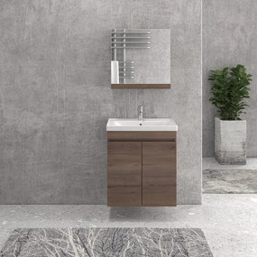Karag 8702 Πάγκος με δύο πόρτες χωρίς Νιπτήρα Brown NEW SAVA 65 KARAG 61,5x44x63cm
