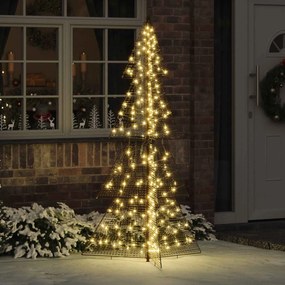 vidaXL Χριστουγεννιάτικο Δέντρο 240 LED Θερμό λευκό 180 cm PET