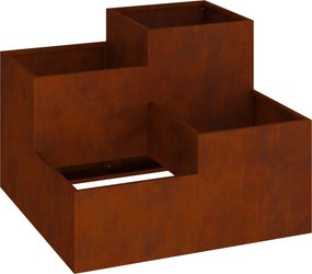 vidaXL Γλάστρα Κήπου Σκ rusty 80 x 80 x 60 εκ.