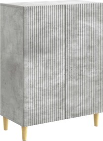 vidaXL Πλαϊνό γραφείο Γκρι Σκυροδέματος 66 x 34,5 x 90 εκ