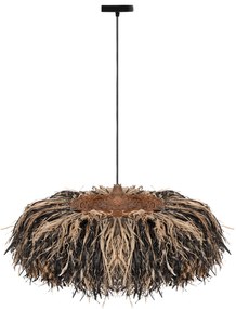 ΦΩΤΙΣΤΙΚΟ ΟΡΟΦΗΣ ORDEM HM4715 ΚΑΠΕΛΟ ΙΝΕΣ SISAL & ΜΠΑΝΑΝΑΣ-ΜΑΥΡΟ & ΦΥΣΙΚΟ Φ75εκ