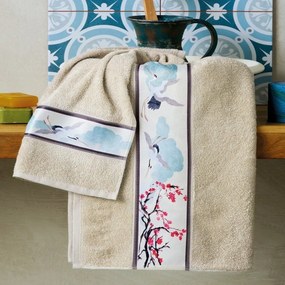 Πετσέτες Yokani (Σετ 3τμχ) Ecru Kentia Σετ Πετσέτες 70x140cm 100% Βαμβάκι