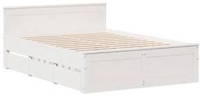 vidaXL Σκελετός Κρεβατιού Χωρίς Στρώμα 140x200 εκ Μασίφ Ξύλο Πεύκου