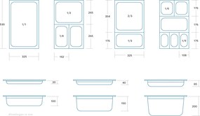 Gastronorm Container - 1/3 GN - 20cm Deep - Polycarbonate