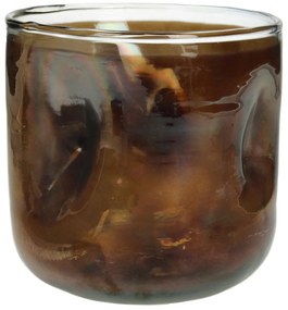 Κηροπήγιο ArteLibre Καφέ Γυαλί 14x14x14cm-05152536