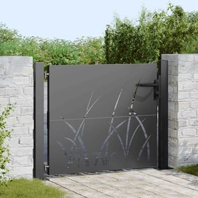 vidaXL Πύλη Κήπου 110 x 105 εκ Ατσάλι με Επικάλυψη Πούδρας Κλειδώσιμο