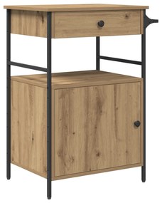 vidaXL Καρότσι Κουζίνας Ξύλο Καλλιτέχνη 56x43x89.5 εκ.