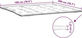 vidaXL Προστατευτικό στρώματος Λευκό 180x200 εκ.