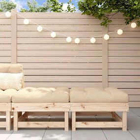 vidaXL Υποπόδια Κήπου με Μαξιλάρια 2 τεμ. από Μασίφ Ξύλο Πεύκου