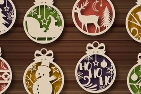 Intra απο ξύλο plywood 3mm-4mm πάχος Χριστουγεννιάτικα μπιχλιμπίδια  , Χριστούγεννα Δίασταση 20x30 cm INTRAFABR-105717104