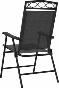 vidaXL Πτυσσόμενες καρέκλες 8 τεμ. Melange Grey Steel και Textilene
