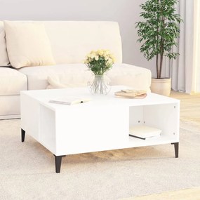 vidaXL Τραπεζάκι Σαλονιού Λευκό 80 x 80 x 36,5 εκ. Επεξεργασμένο Ξύλο