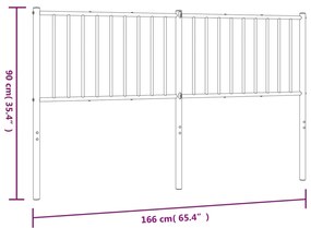vidaXL Κεφαλάρι Λευκό 160 εκ. Μεταλλικό