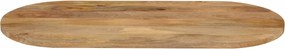 vidaXL Επιφάνεια Τραπεζιού Οβάλ 120x60x3,8 εκ. Μασίφ Ξύλο Μάνγκο