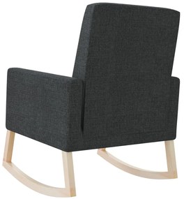 vidaXL Κουνιστή Πολυθρόνα Μαύρη Υφασμάτινη