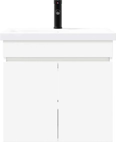 vidaXL Μονάδα μπάνιου με βρύση Λευκό 61 x 40 x 74,5 εκ.