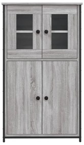 Ντουλάπι Γκρι Sonoma 62x32x106,5 εκ. από Επεξεργασμένο Ξύλο - Γκρι