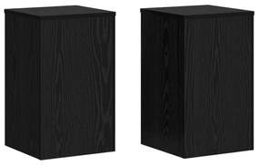 vidaXL Ράφια Φυτών 2 τεμάχια Μαύρης Δρυς 30x30x50 εκ. Σύνθετο Ξύλο