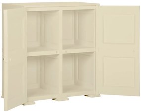 vidaXL Πλαστικό Ντουλάπι Angora Λευκό 79 x 43 x 85,5εκ με Σχέδιο Ξύλου