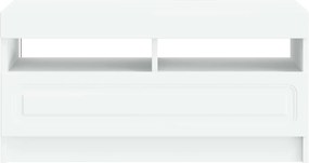 vidaXL Ντουλάπα LED Τηλεόρασης Λευκό Επεξεργασμένο Ξύλο