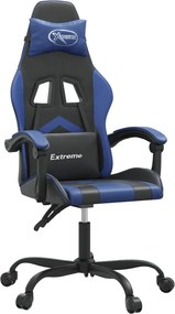 vidaXL Καρέκλα Gaming Μαύρο/Μπλε από Συνθετικό Δέρμα