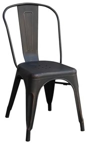 Καρέκλα Στοιβαζόμενη RELIX Μέταλλο Μαύρο Antique 45x51x85cm