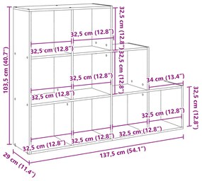 ΒΙΒΛΙΟΘΗΚΗ/ΔΙΑΧΩΡΙΣΤΙΚΟ ΧΩΡΟΥ 3 ΕΠ. 137,5X29X103,5 ΕΚ. ΕΠ. ΞΥΛΟ 857984