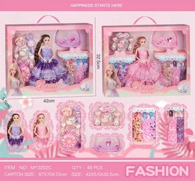 Σετ κούκλα με αξεσουάρ ομορφιάς - MY3202C - 917470