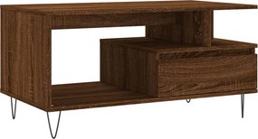 vidaXL Τραπεζάκι Σαλονιού Καφέ Δρυς 90x49x45 εκ. Επεξεργασμ. Ξύλο