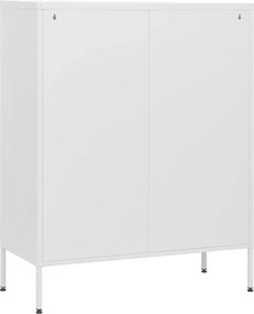 vidaXL Συρταριέρα Λευκό 80 x 35 x 101,5 εκ. από Ατσάλι