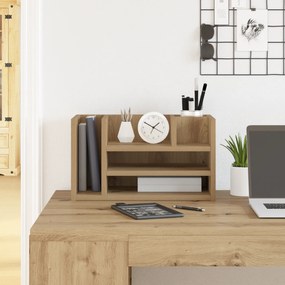 vidaXL Οργανωτής Γραφείου Μαύρη Δρυς 44.5x24x25 cm Κατασκευασμένο Ξύλο