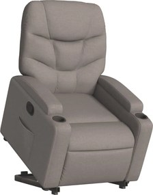 vidaXL Πολυθρόνα Ανακλινόμενη με Ανύψωση Χρώμα Taupe Υφασμάτινη