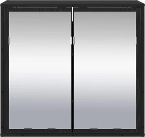 vidaXL Ράφι Τοίχου Μαύρη Οξυά 65 x 20 x 60 εκ