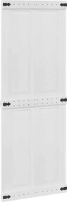vidaXL Πόρτα αχυρώνα CORONA 80 x 210 cm Μασίφ Ξύλο Πεύκου Λευκό