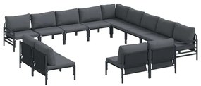 vidaXL Σετ Καναπέ Κήπου 13 pcs Ανθρακί Ατσάλι