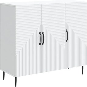 vidaXL Πλαϊνό γραφείο Λευκό 89 x 34,5 x 80 εκ Επεξεργασμένο Ξύλο
