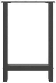 vidaXL Πόδια Τραπεζαρίας Ανθρακί 2 τεμ. 50x(72-73) εκ. Ατσάλι