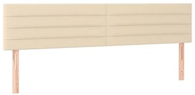 vidaXL Κρεβάτι Boxspring με Στρώμα Κρεμ 180x200 εκ. Υφασμάτινο