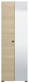 Έπιπλο εισόδου - Ντουλάπα RATHLIN P2 OG με Καθρέπτη Light Port Oak 64x35x194εκ. 64x35x194 εκ.