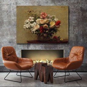 Πίνακας σε καμβά με λουλούδια KNV848 65cm x 95cm
