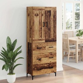 vidaXL Highboard με συρτάρι 2 pcs Παλιό Ξύλο Επεξεργασμένο ξύλο