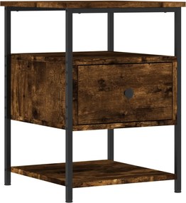 vidaXL Κομοδίνα 2 τεμ. Καπνιστή Δρυς 40 x 42 x 56 εκ. Επεξεργ. Ξύλο