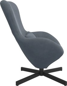 vidaXL Κάθισμα-αυγό Σκούρο Γκρι 63 x 73 x 90 εκ Βελούδο